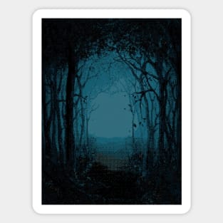 dark forest pixel art Magnet